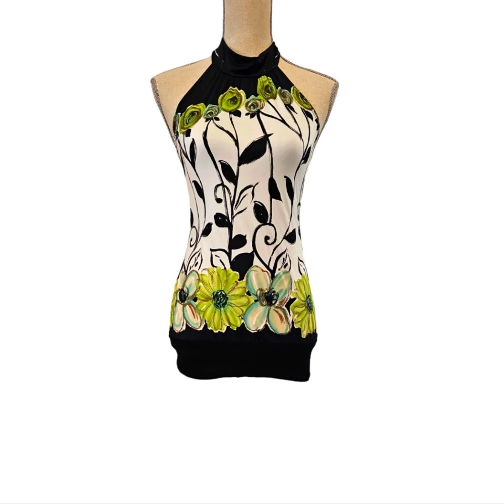 🚨EUC Missmatch Floral Halter Top